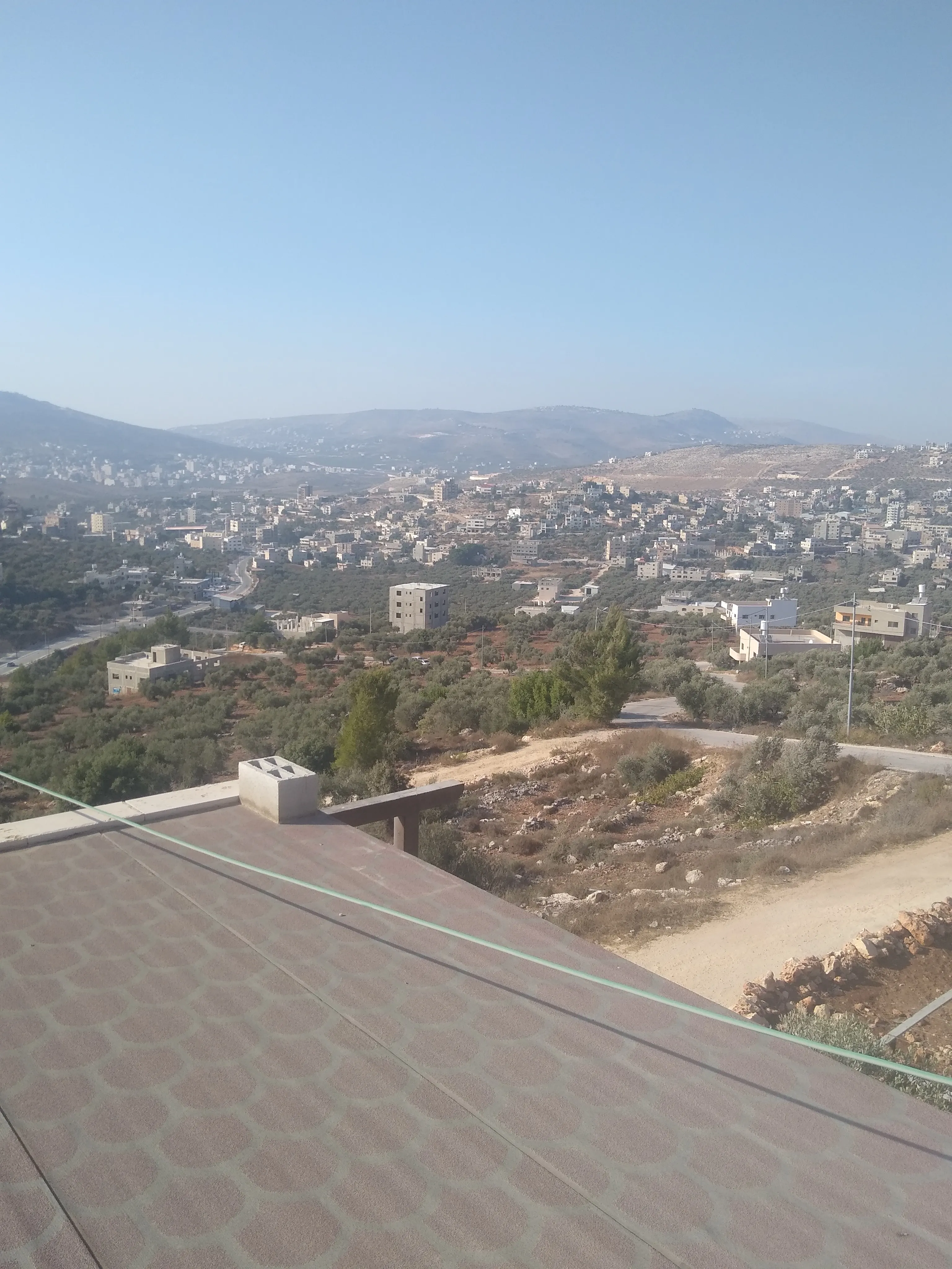The rooftop of a Palestinian home in Beita, from which the Israeli military shot Ayşenur